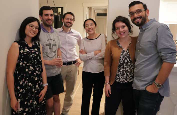 Cooper lab members celebrating at the reunion celebration.