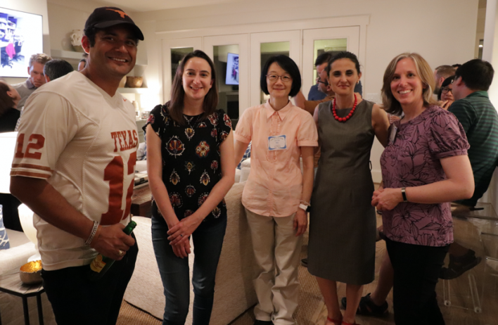 Cooper lab members celebrating at the reunion celebration.
