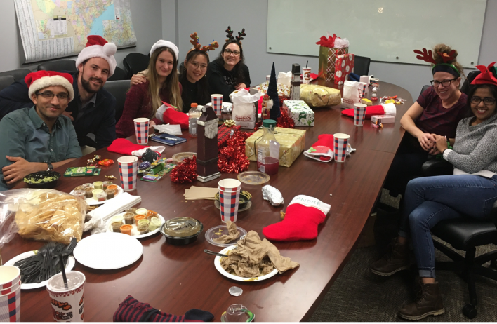 2019 Holiday Party: The Cooper lab members enjoyed good food, games and a white elephant gift exchange.